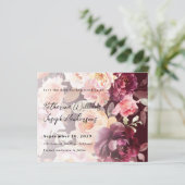 ブーケフローラブルガンディ結婚式の日付を保存 (スタンド正面)