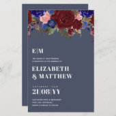 ブーケブルガンディブルーバラウェディングアクト (正面/裏面)