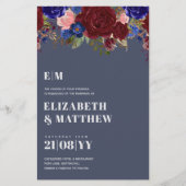 ブーケブルガンディブルーバラウェディングアクト (正面)