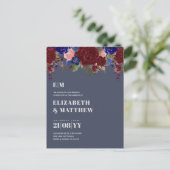 ブーケブルガンディブルーバラウェディングアクト ポストカード (スタンド正面)