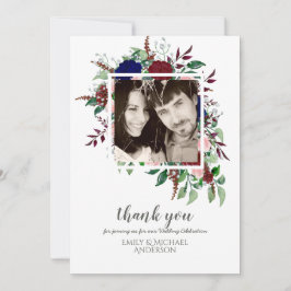 ブーケマルサラブルーピンクの花ありがとう 招待状