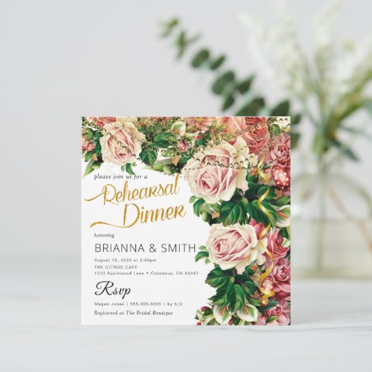 ブーケミニマルリハエレガントーサルディナー 招待状 (スタンド正面)