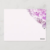 ブーケモノクロピンクテーブル座席番号カード ポストカード (裏面)