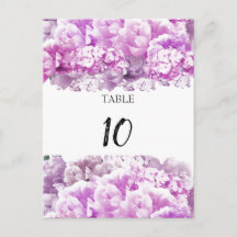 ブーケモノクロピンクテーブル座席番号カード