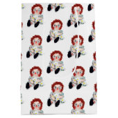 ブーケ付きデイジー人形 ミディアムペーパーバッグ (裏面)