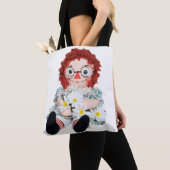 ブーケ付き古いデイジー人形 トートバッグ (クローズアップ)