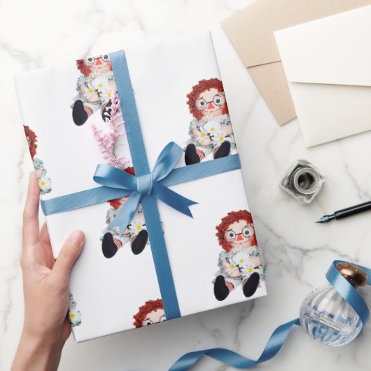 ブーケ付き古いデイジー人形 ラッピングペーパー (ギフト)