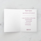 ブーケ結婚式招待状カード 招待状 (内部)