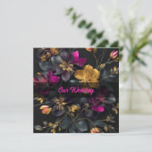 ブーケ絵を描結婚式招待状 招待状 (スタンド正面)