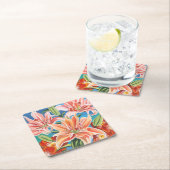 ブーケ縁どインII スクエアペーパーコースター (インサイチュ)