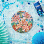 ブーケ縁どインII ペーパープレート (パーティー)