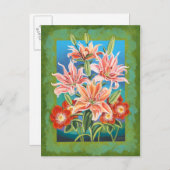 ブーケ縁どインII ポストカード (正面/裏面)