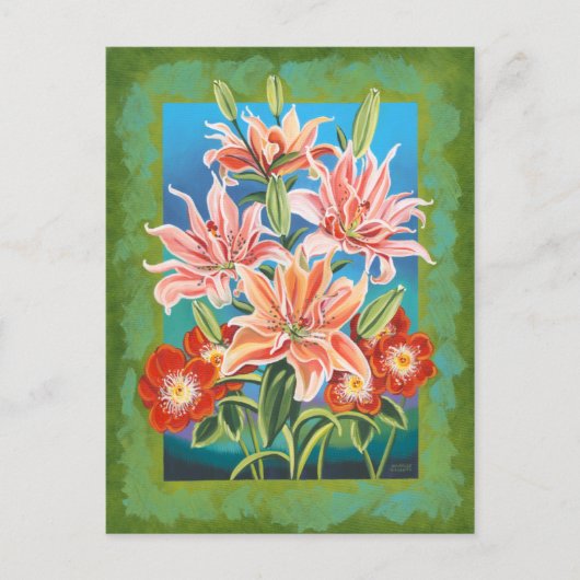 ブーケ縁どインII ポストカード (正面)