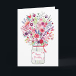 ブーケ誕生日カード カード<br><div class="desc">誕生日ドリンクカード</div>