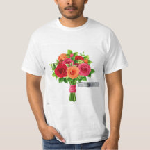 ブーケ開花Tシャツデザイン»