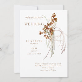 ブーケ風ボヘミアンウェディング 招待状