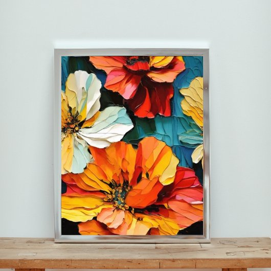 ブーケ鮮やか：カラーのクローズアップお祝い フォトプリント           