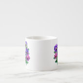 ブーケ・オブ・ヴィオレットパンジー・フラワー エスプレッソカップ (正面)