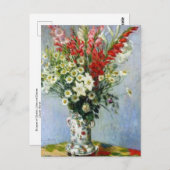 ブーケ・グラディオリ,リリー,デイジー,モネ・ポストカード ポストカード (正面/裏面)