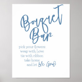 ブーケ バー ダスティー ブルー ポスター