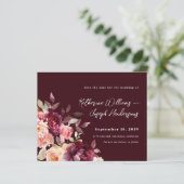 ブーケ フラワー ブルゴーニュ 結婚式 Save the Date (スタンド正面)