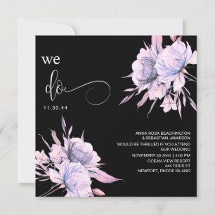 *~* ブーケ ブラッシュ AR15 ピンク フローラル QR RSVP ウェディング 招待状