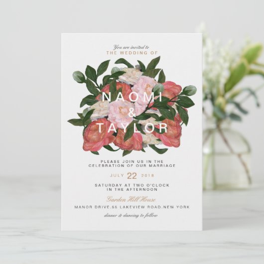 ブーケ 招待状 (スタンド正面)