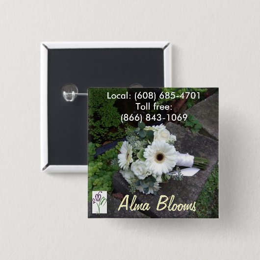 ブーケ 缶バッジ (正面&裏面)