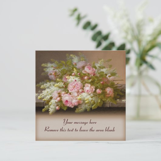 ブーケCC0159お祝い 招待状 (スタンド正面)