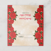 ブーケRdバラ プレイスカード (外部開封)