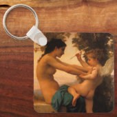 ブーゲローによってキューピッドから身を守る少女 キーホルダー (正面)