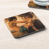 ブーゲローによってキューピッドから身を守る少女 コースター (左側)