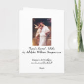 ブーゲローの「愛の秘密」 – カード (裏面)