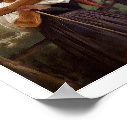 ブーゲロー親愛の鹿の羊飼い ポスター (角)