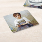 ブーゲロー・ガール スクエアペーパーコースター (アングル)