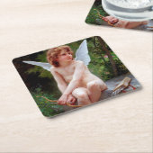 ブーゲロー・キューピッド スクエアペーパーコースター (アングル)