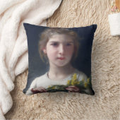 ブーゲロー・ミモサの少女 クッション (ブランケット)