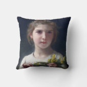 ブーゲロー・ミモサの少女 クッション (裏面)