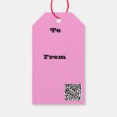 ブーゲンビリアのピンクの熱帯のバイニング低木の写真 ギフトタグ (裏面)