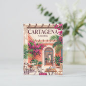 ブーゲンビリアの中庭 コロンビア ポストカード (スタンド正面)