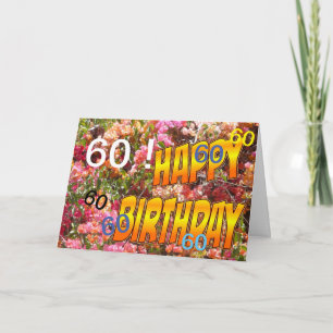 ブーゲンビリアの年齢のテンプレートの誕生日の挨拶状 カード