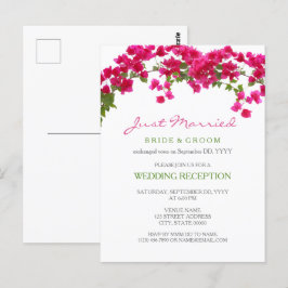 ブーゲンビリアの熱帯披露宴が駆け落ちた ポストカード