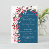 ブーゲンビリアの花のアーチ ウェディング 招待状 (スタンド正面)