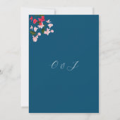 ブーゲンビリアの花のアーチ ウェディング 招待状 (裏面)