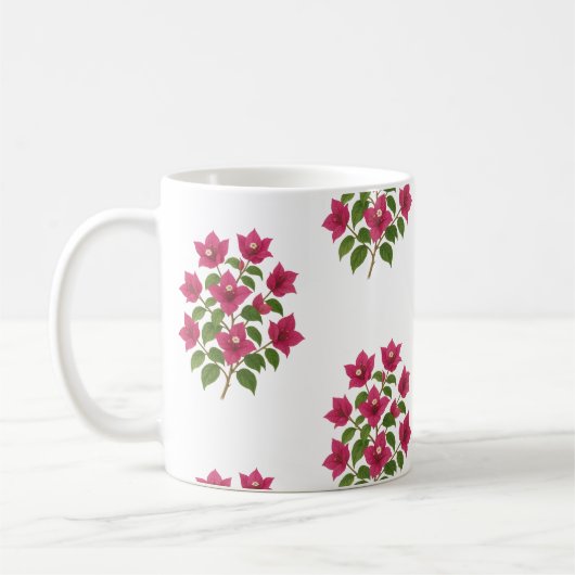 ブーゲンビリアの花マグカップ コーヒーマグカップ (左)