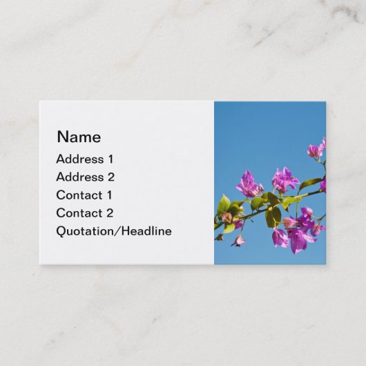 ブーゲンビリアの花 名刺 (正面)