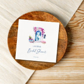 ブーゲンビリアをテーマにした地中海風のブライズシャワー スタンダードカクテルナプキン