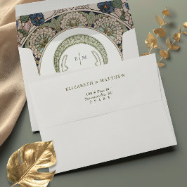 ブーゲンビリアアールヌーボーヴィンテージミュシャ 封筒