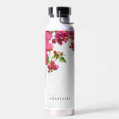 ブーゲンビリアフローラ地中海のギリシャ島 ウォーターボトル (左面)