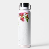 ブーゲンビリアフローラ地中海のギリシャ島 ウォーターボトル (背面)